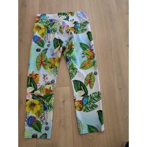 Athleta Sonar Crop Leggings Women Medium Tropical Bay Leaf All Over Print